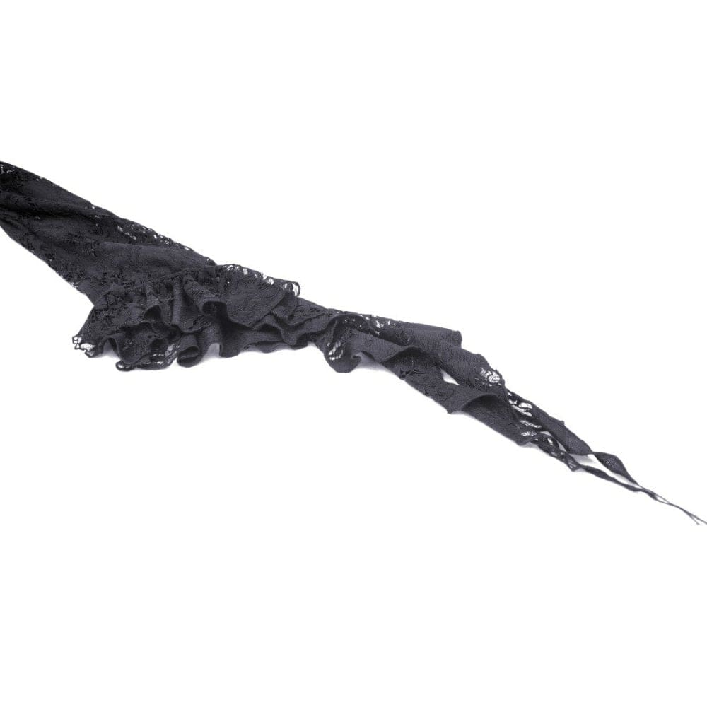 Darkinlove Women's Gothic Turn-down Collar Irregular Lace Dress