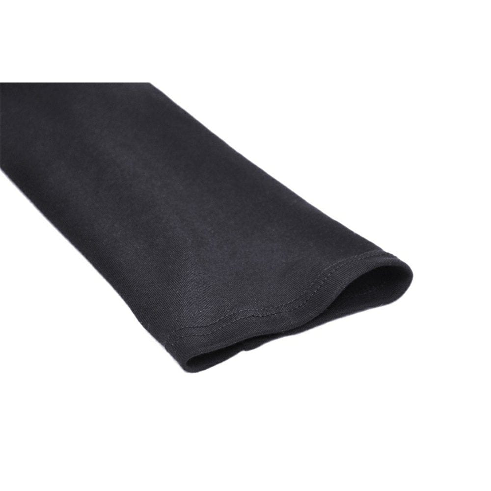 Darkinlove Women's Punk Ripped Mesh Splice Shirt