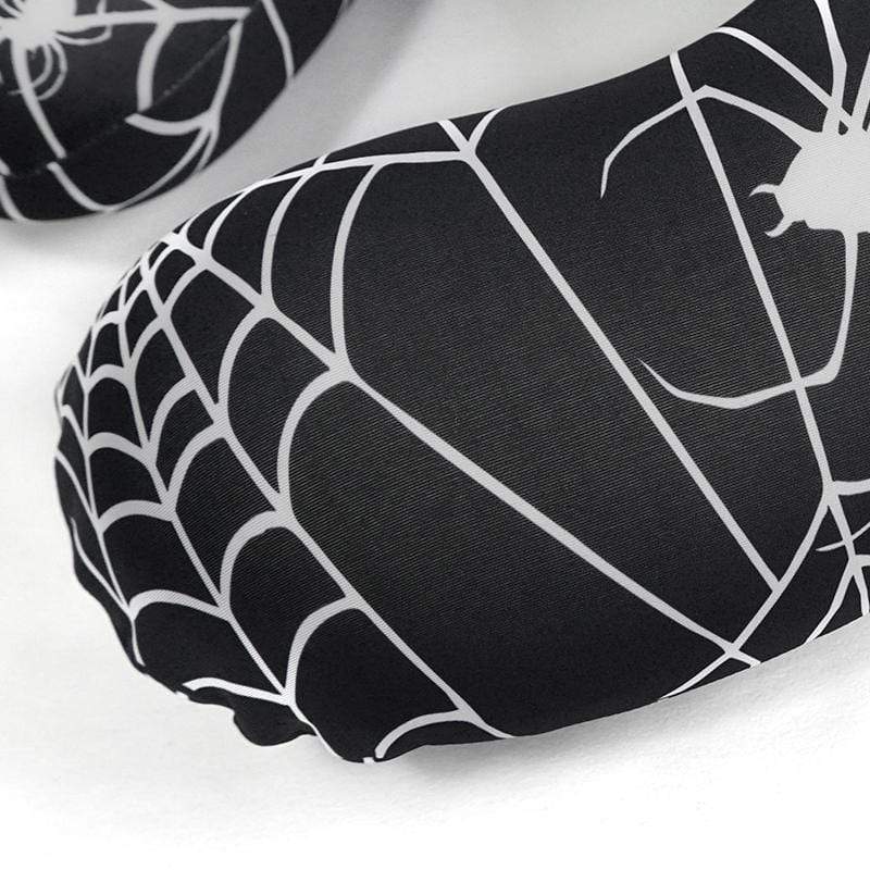 DEVIL FASHION Gothic Spider Web Printed U-shaped Pillow