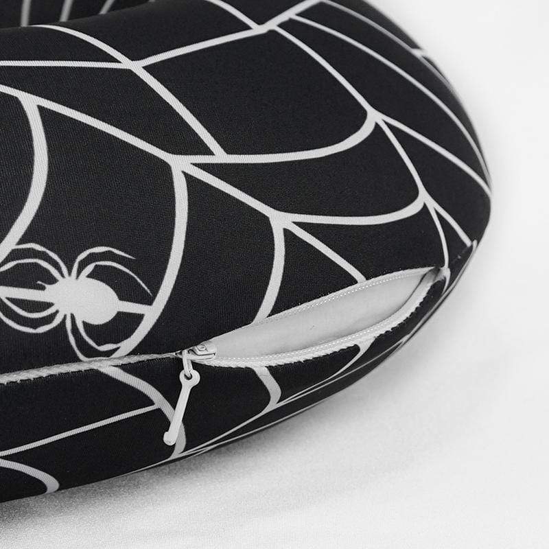 DEVIL FASHION Gothic Spider Web Printed U-shaped Pillow