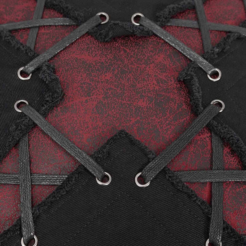 DEVIL FASHION Gothic Strappy Unedged Pillow Case with Pillow Inner