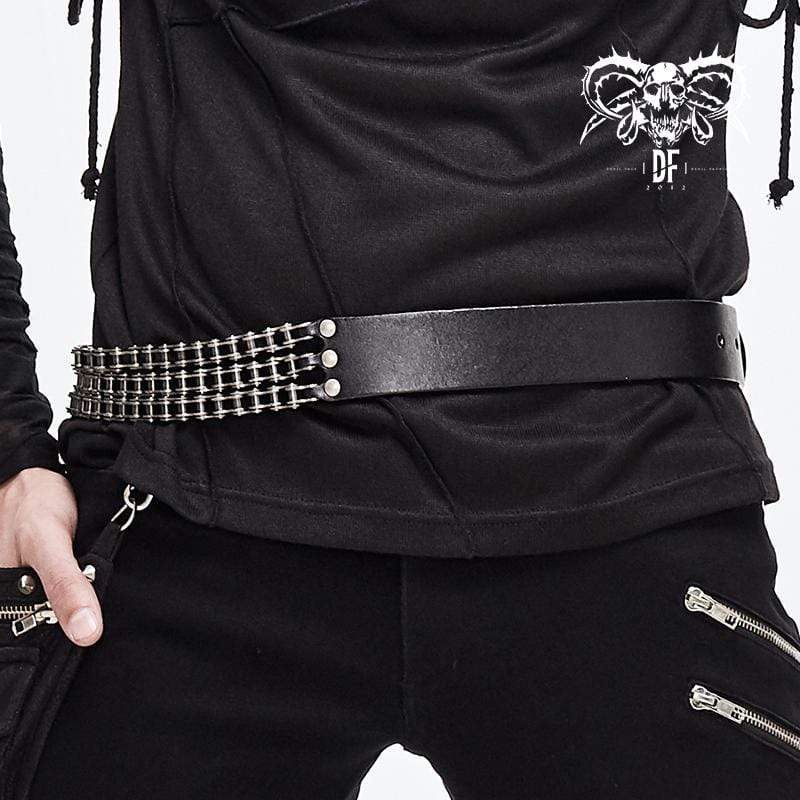 DEVIL FASHION Men's Chains Joint Waist Belts