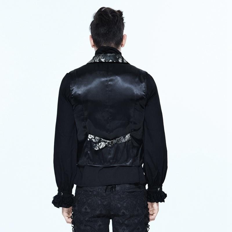 DEVIL FASHION Men's Goth Brocade Waistcoat