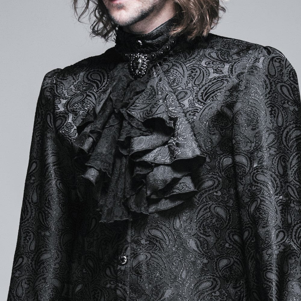 DEVIL FASHION Men's Gothic Multilayer Lace Neckwear