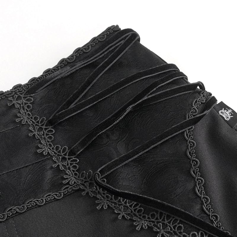 DEVIL FASHION Men's Gothic Strappy High-waisted Pants
