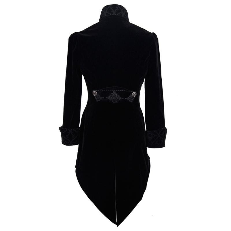 DEVIL FASHION Men's Ruffled Sleeve Vintage Tailcoat