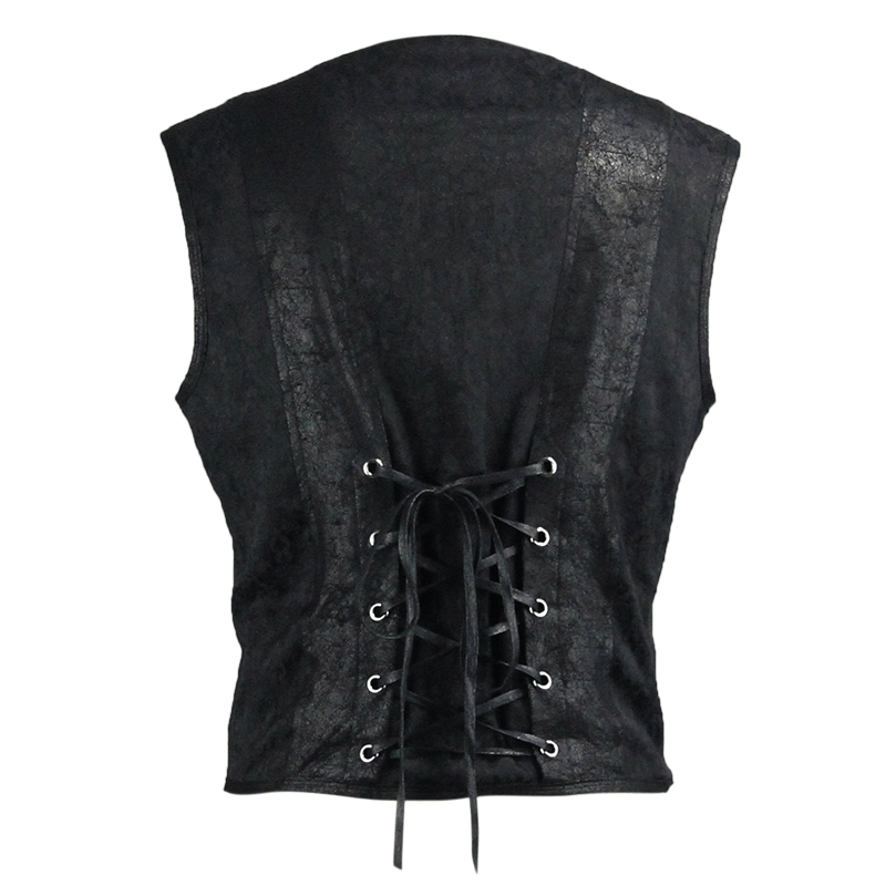 DEVIL FASHION Men's Vintage Buckles Waistcoat