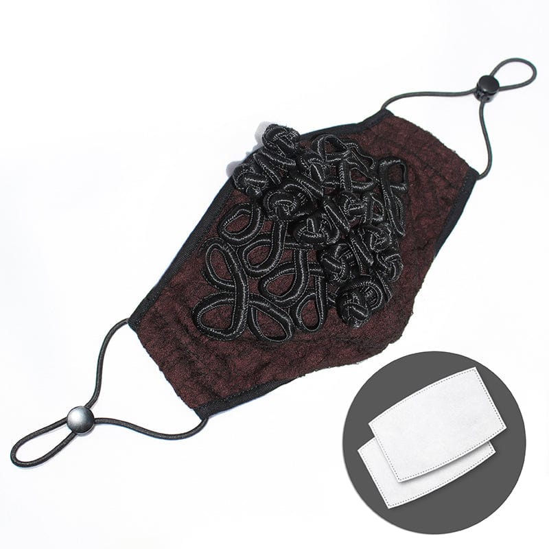 DEVIL FASHION Unisex Gothic Jacquard Mask