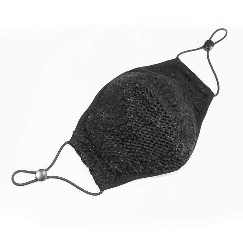 Unisex Gothic Spider Web Masks With Disposable Filter Insert Set of two