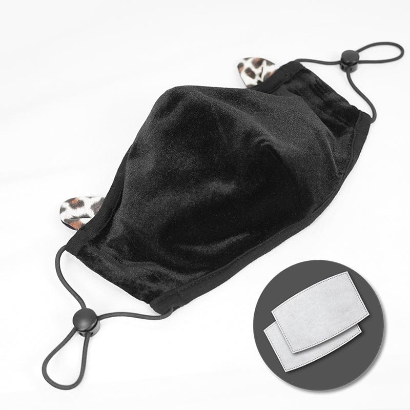 DEVIL FASHION Unisex Punk Cat Ears Adjustable Mask
