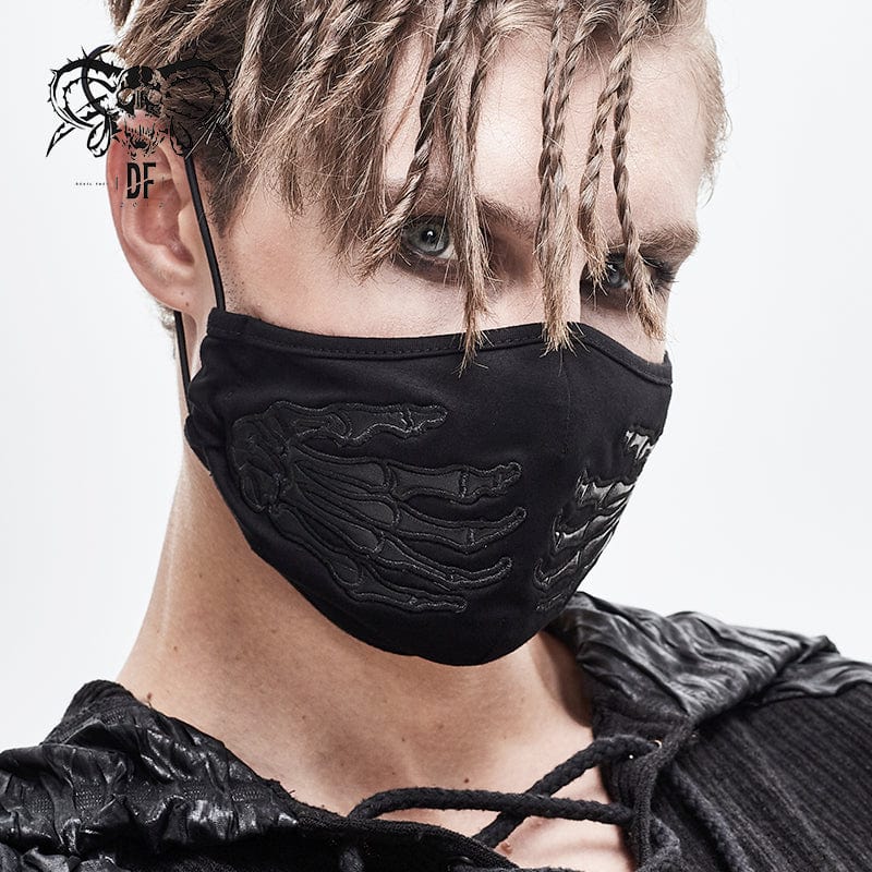DEVIL FASHION Unisex Punk Skeleton Hands Mask