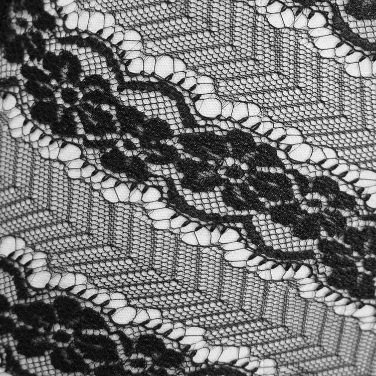 Women's Goth Sheer Lace Puff Sleeved Tops