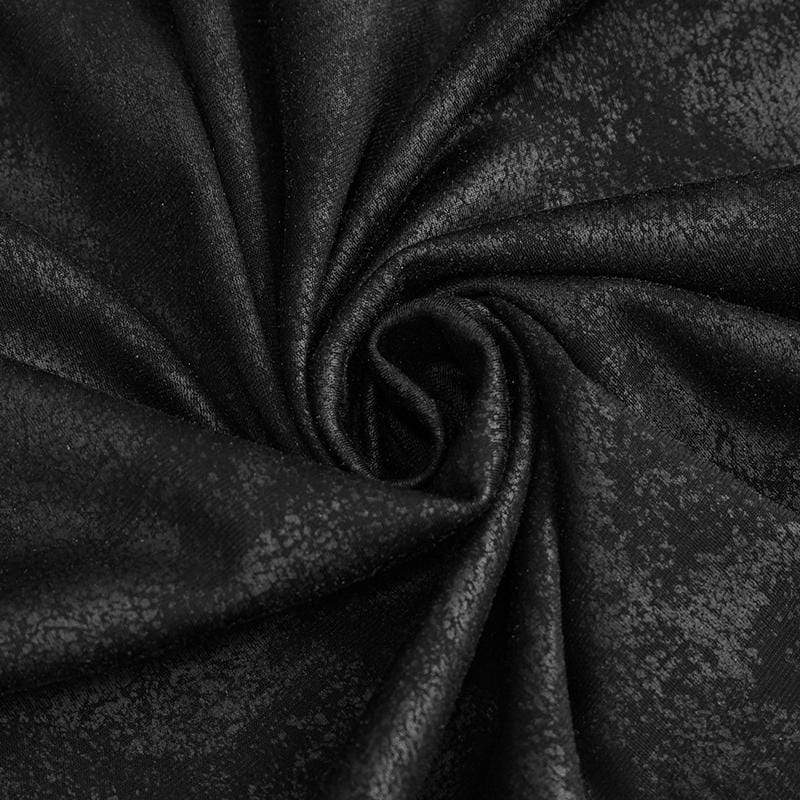 Women's Gothic Asymmetrical Flared Long Sleeved Dresses with Tear-Drop Cut-out Details