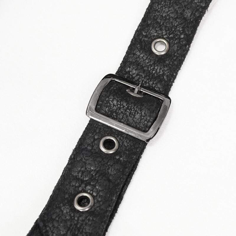 Women's Gothic Buckles Sheer Long Cloak with Hood