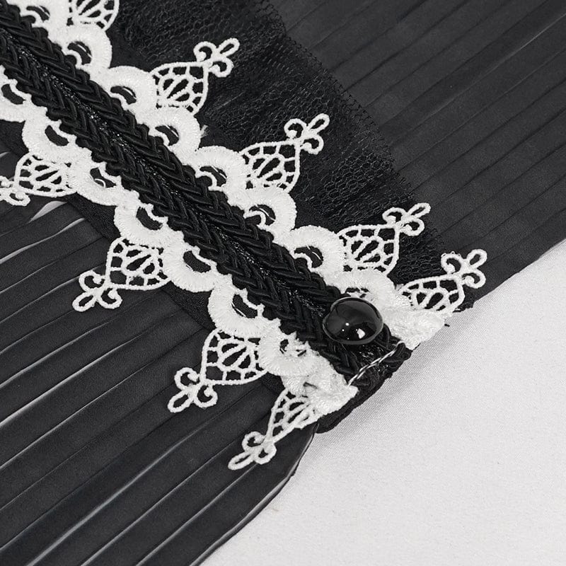 DEVIL FASHION Women's Gothic Double Color Beaded Neckwear