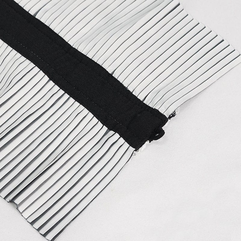 DEVIL FASHION Women's Gothic Double Color Beaded Neckwear