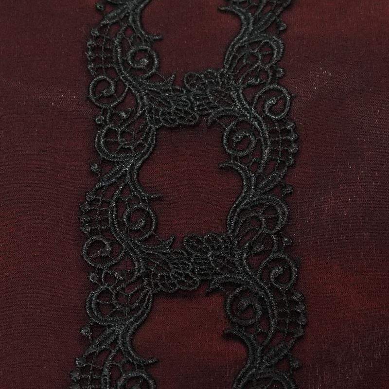 DEVIL FASHION Women's Gothic Floral Double Color Bag