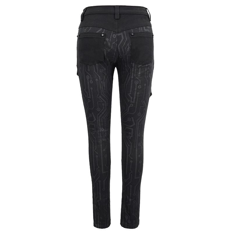 Women's Gothic Front Zip Straight-leg Pants