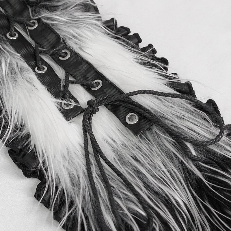 DEVIL FASHION Women's Gothic Gradient Cat Ear Scarf with Hood