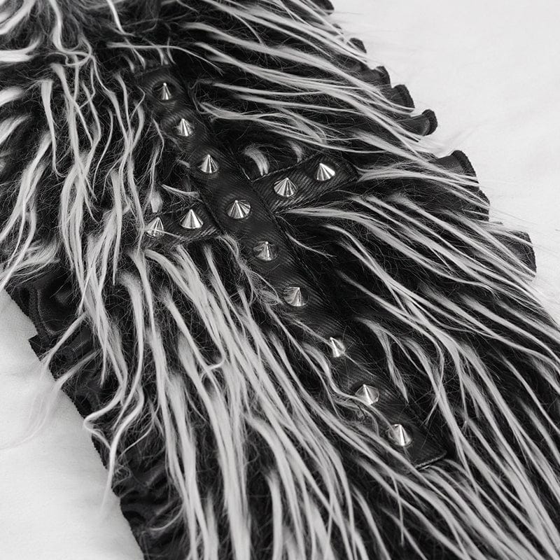 DEVIL FASHION Women's Gothic Gradient Cat Ear Scarf with Hood