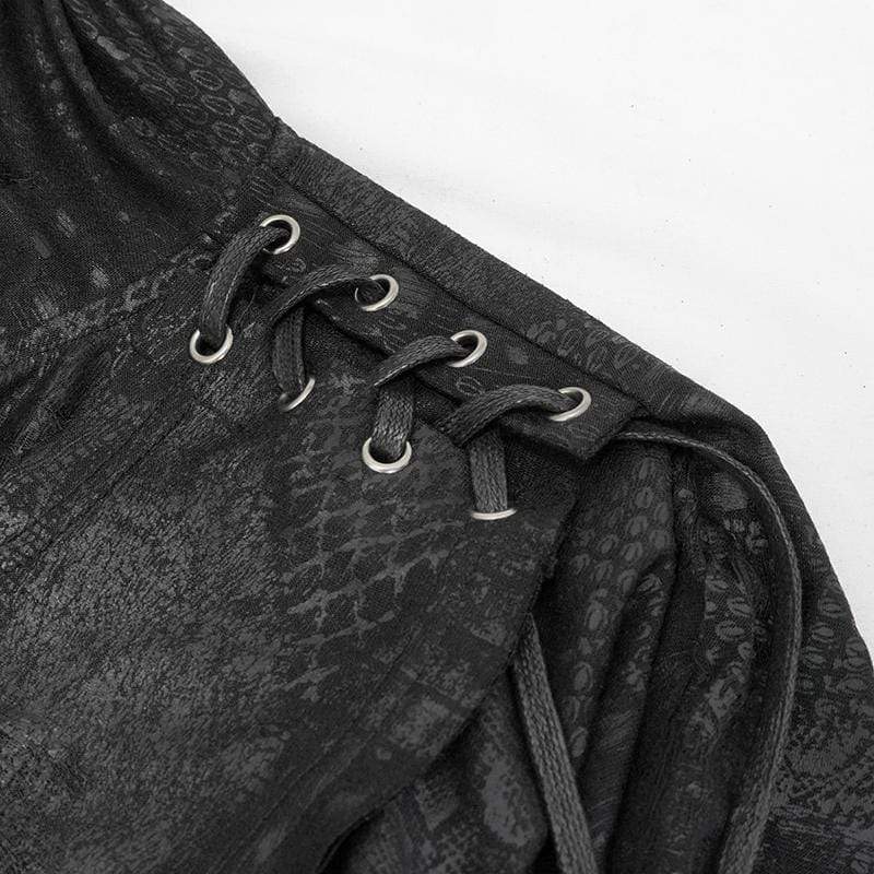 Women's Gothic Punk Asymmetrical Short Hooded Cape