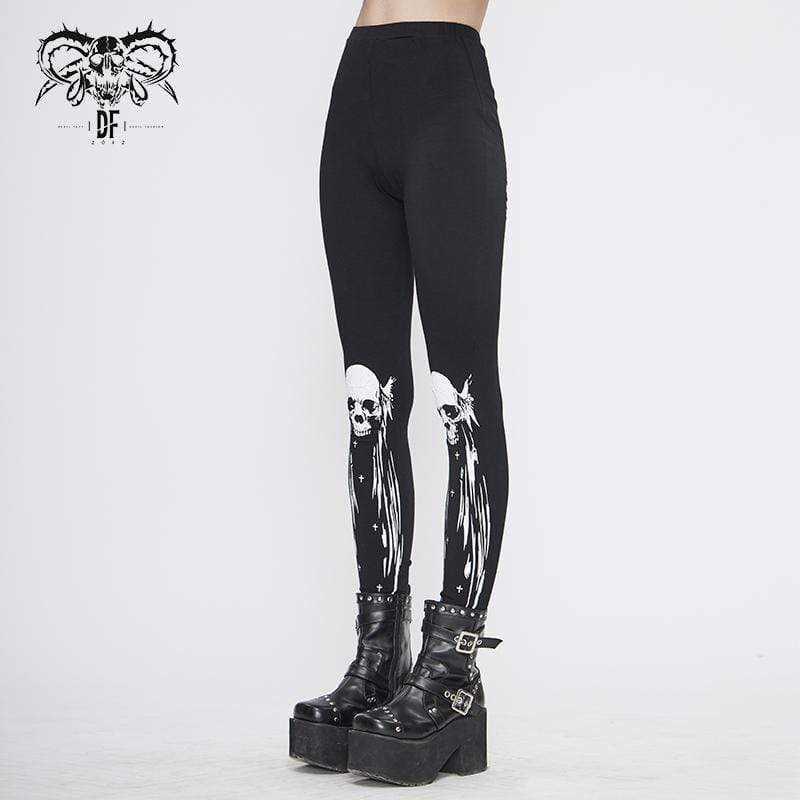 Women's Gothic Punk Skull Leggings