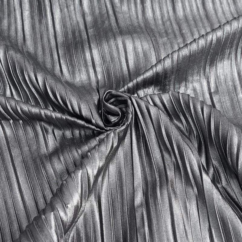 Women's Gothic Silver Shimmer Long Ruffle Sleeved Shirts