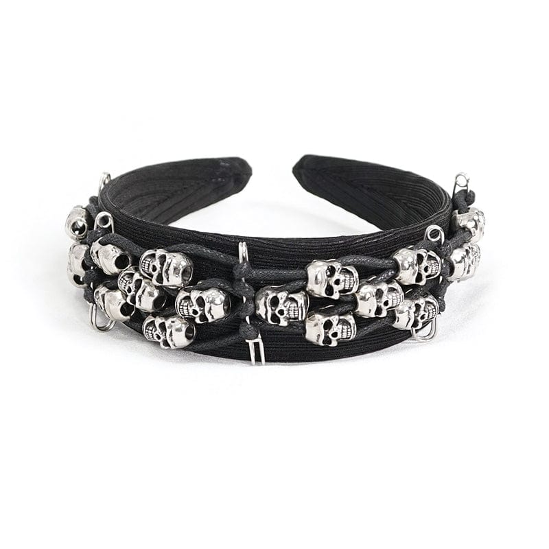 DEVIL FASHION Women's Gothic Skulls Hair Band