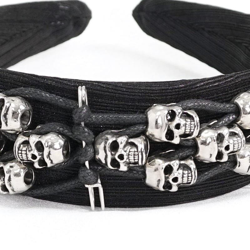 DEVIL FASHION Women's Gothic Skulls Hair Band