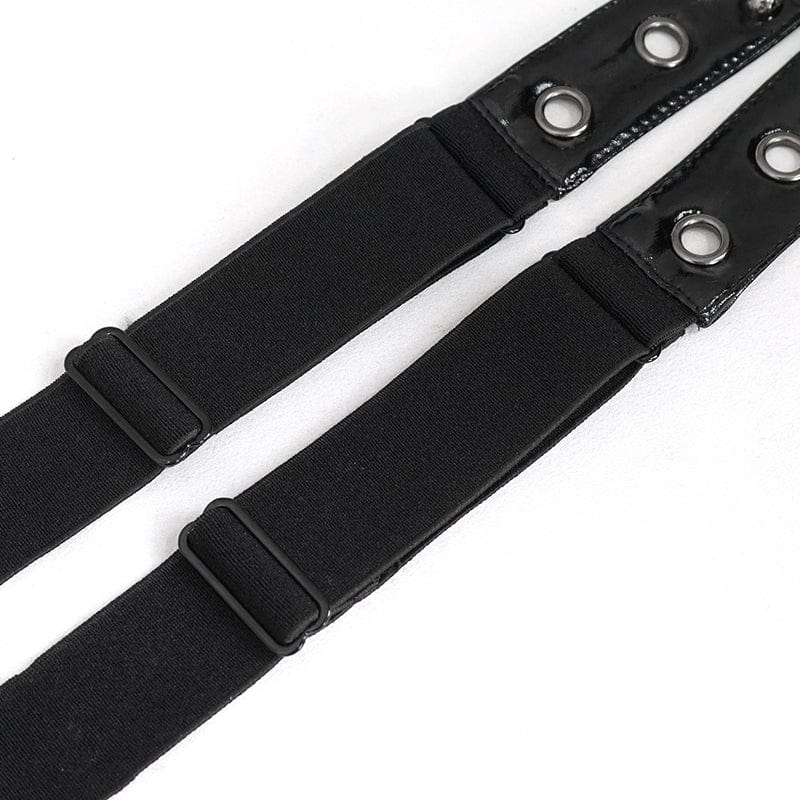 DEVIL FASHION Women's Gothic Star Double-layer Faux Leather Belt