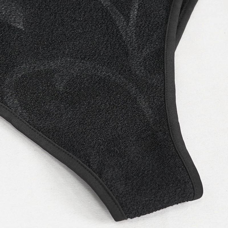 DEVIL FASHION Women's Gothic Strappy Cutout Lace Swimsuit