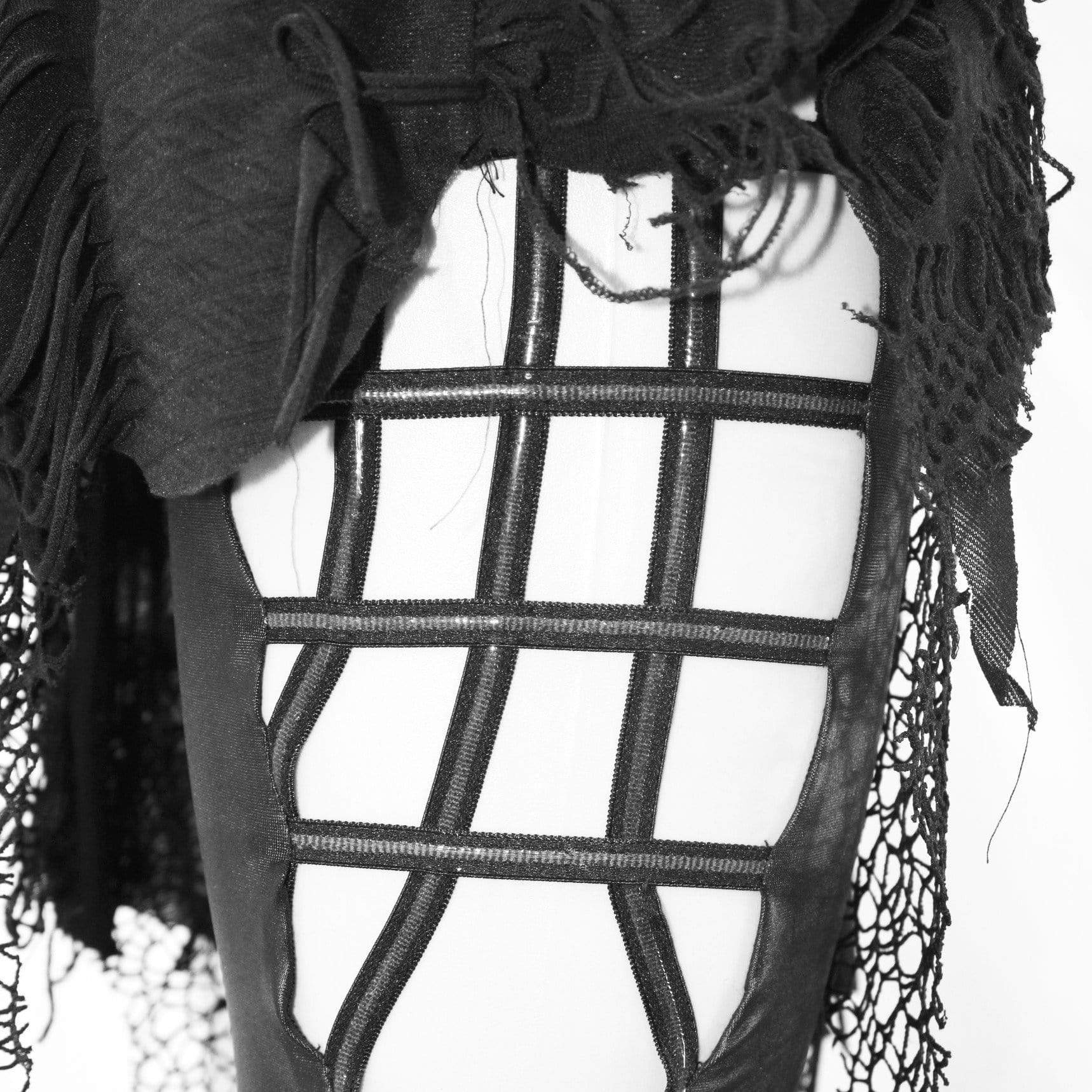 Women's Grunge Ripped Frayed Belts Leggings