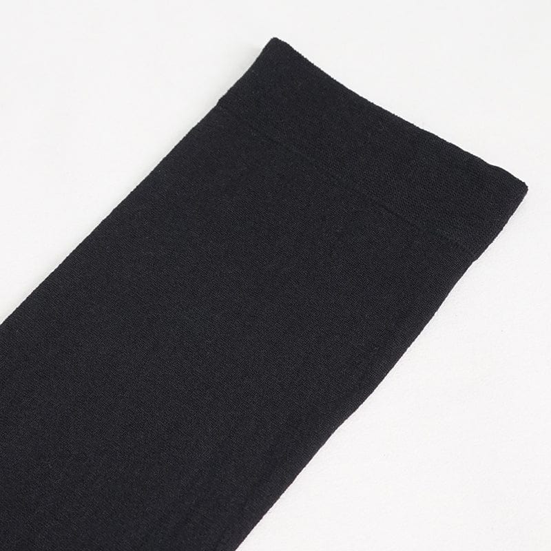 DEVIL FASHION Women's Punk Asymmetrical Studded Socks with Garter