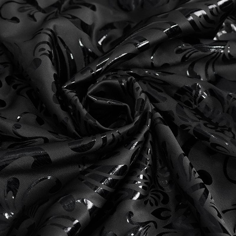 DEVIL FASHION Women's Punk Floral Printed Leggings