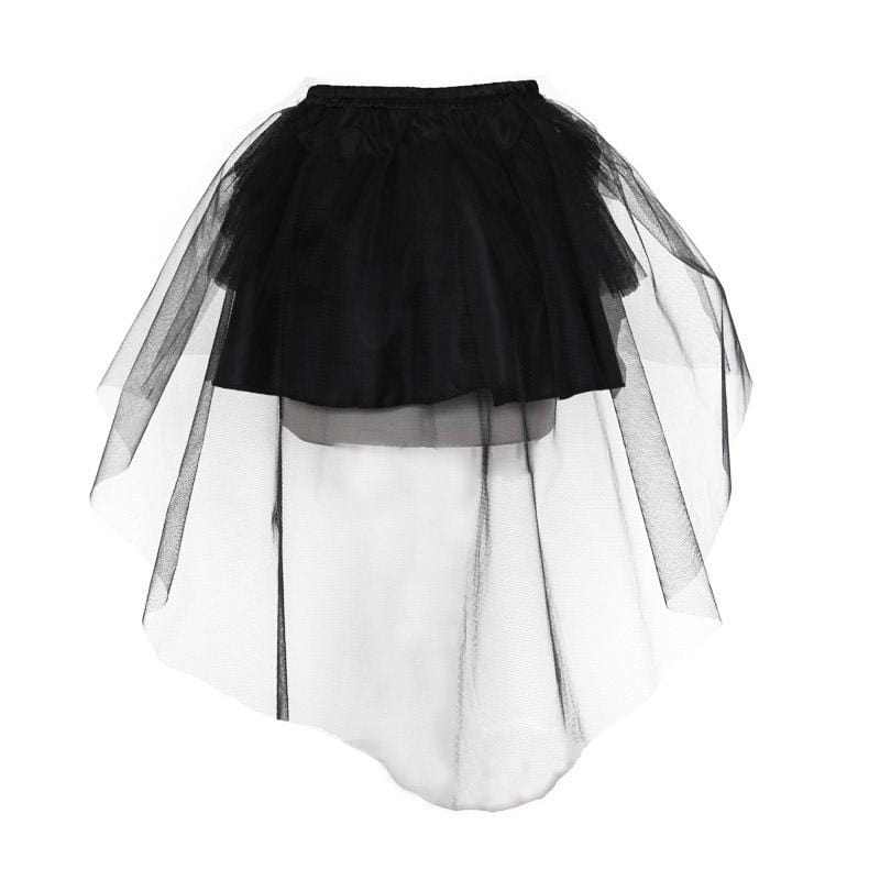 DEVIL FASHION Women's Punk Mini Skirt With Net