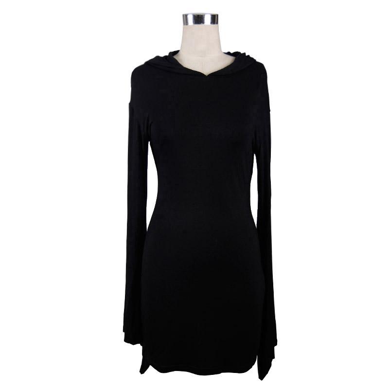 Women's Short Goth Dress With Trumpet Sleeve