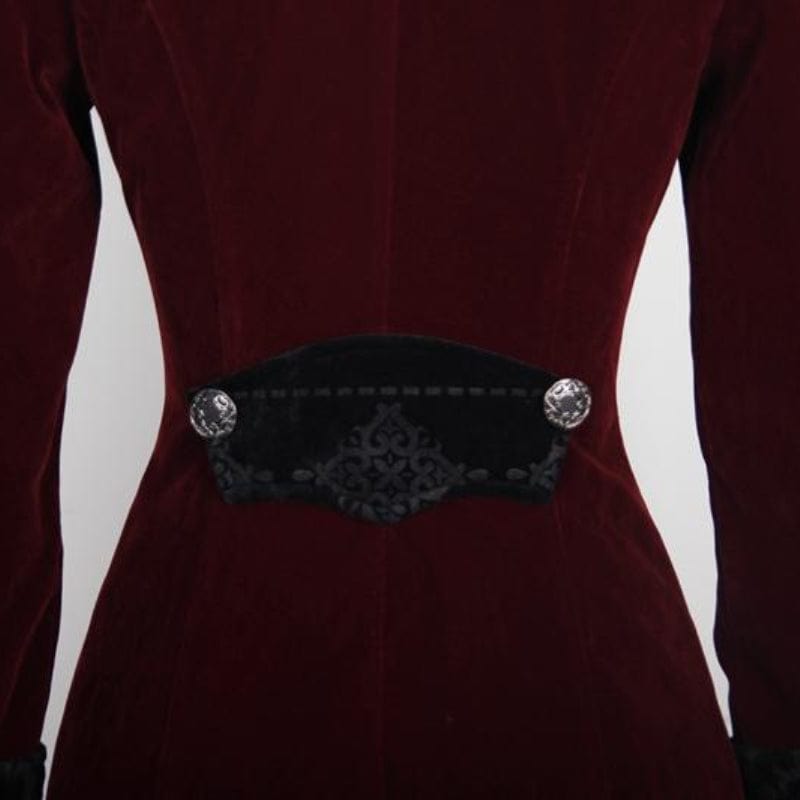 DEVIL FASHION Women's Three Button Vintage Goth Coat