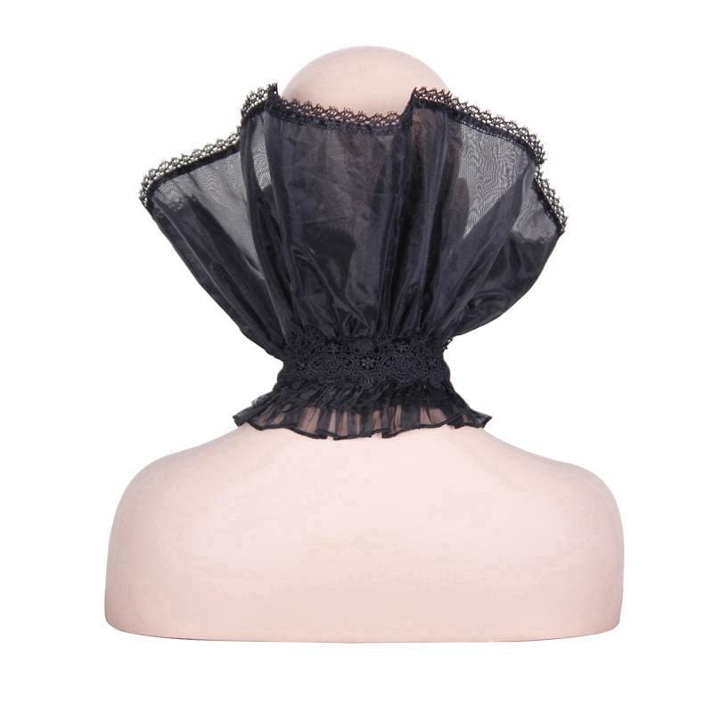 DEVIL FASHION Women's Vintage Frilled Funnel Ruff Collar