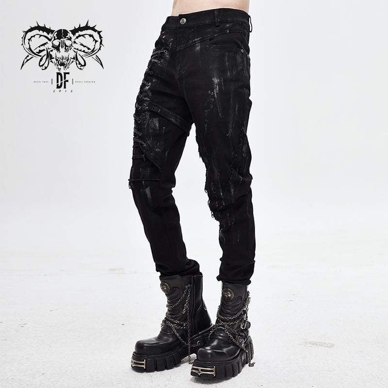 Men's Punk Ropes Tattered Trousers
