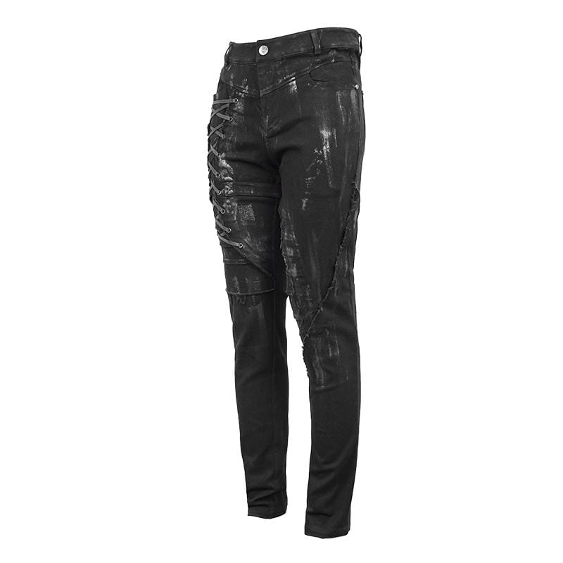 Men's Punk Ropes Tattered Trousers