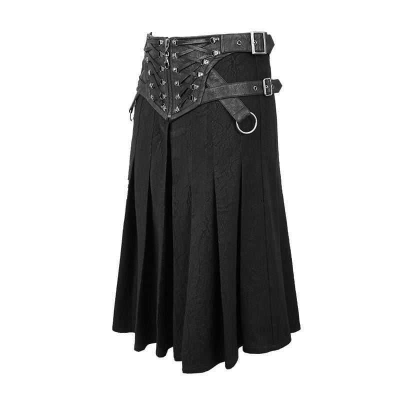 Men's Punk Vintage Cracks Ropes Belt Kilts