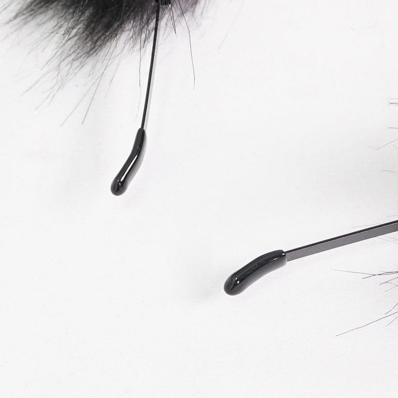 EVA LADY Women's Gothic Bunny Ears Headband Black