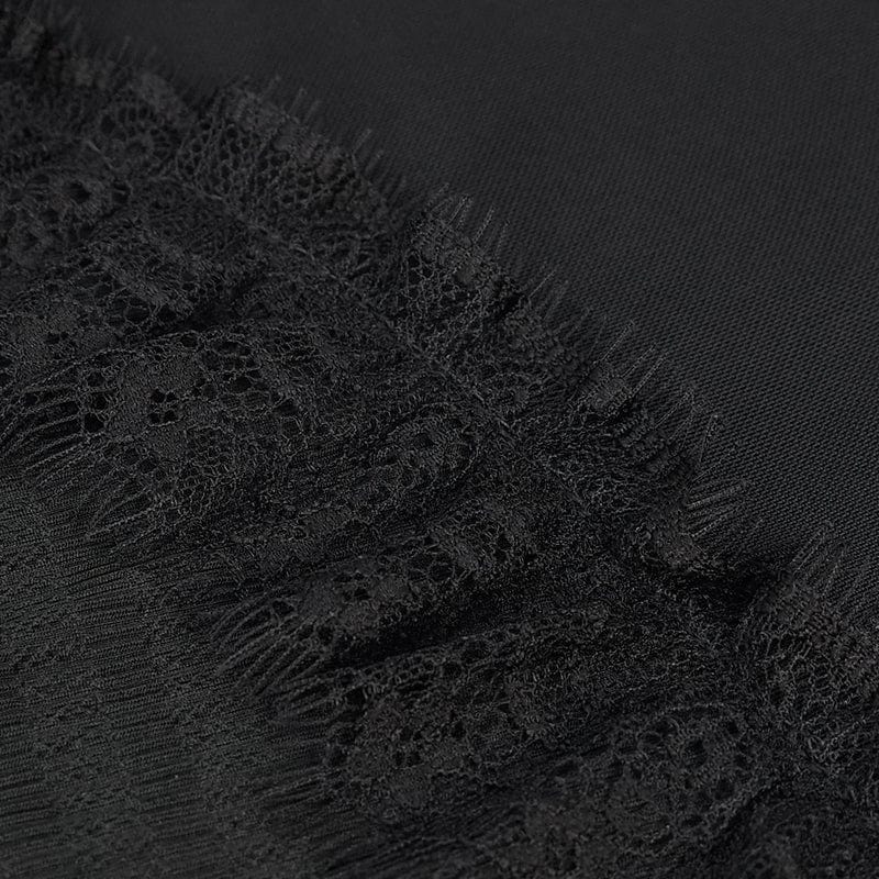 EVA LADY Women's Gothic Cheongsam Collar Lace Splice Ruffled Shirt