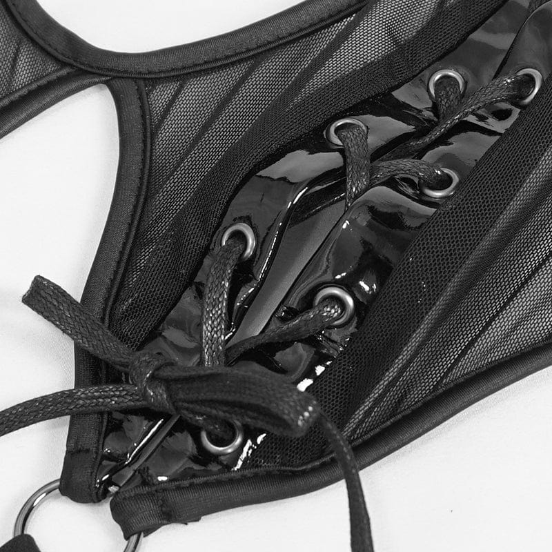 EVA LADY Women's Gothic Sheer Mesh Sexy Lingerie