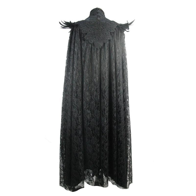 EVA LADY Women's Vintage Goth Lace Cape