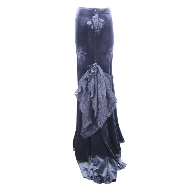 Women's Vintage Goth Skirt With Train