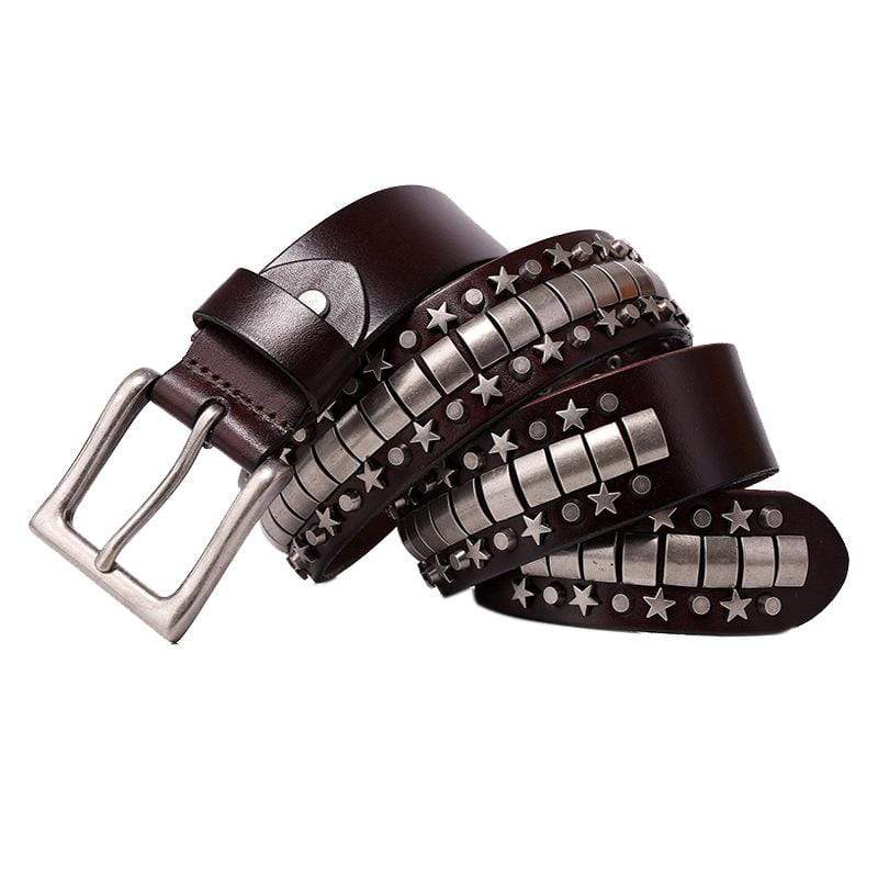Men's Gothic Belts With Rivets Of Half-terete