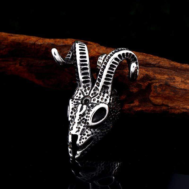Men's Gothic Punk Antelope Skull Necklace