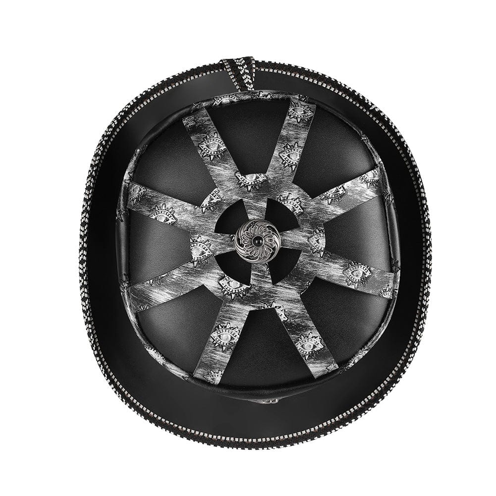 Kobine Men's Gothic Strappy Eyes Embroidered Hat