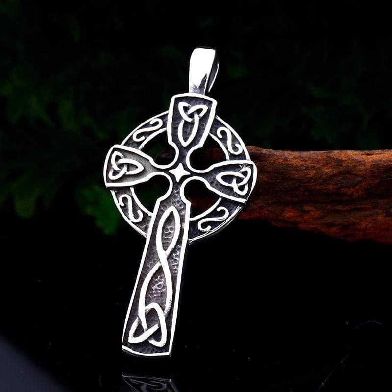 Men's Punk Celtic Knot Cross Necklace